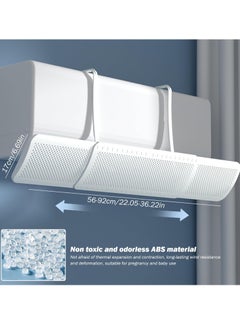 SänHahn Air Conditioner Deflector, 22-36.2inch Retractable Air Conditioner Air Deflector, Adjustable Wall-mounted AC Vent Deflector, Anti-Wind Baffles, Anti Direct Blowing Windshield Wind Guide for Home/Room/Office/Elderly, Babies, Pregnant Women -（3 in 1）  - Image 2