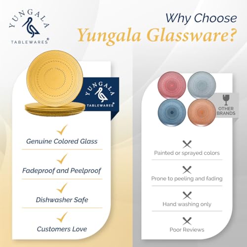 Yungala Amber Hobnail Glass Plates – Vintage Amber Glass Dinner Plates – Elegant Retro Tableware for Timeless Entertaining - Image 4