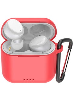 TOZO TOZO T6 Protective Silicone Case Shockproof Soft Skin Cover for TOZO T6 Earbuds with Front LED Visible and Keychain Red  - Image 1