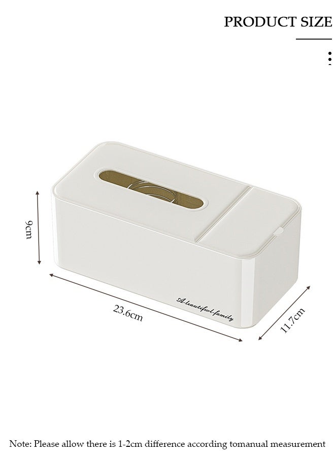 DUNISO Tissue Boxes Multifunctional Tissue Box Cover Napkin Holder Home Office Remote Control Storage Wipes Case Desk Organizer Home Decoration Plastic Tissue Box - Image 2