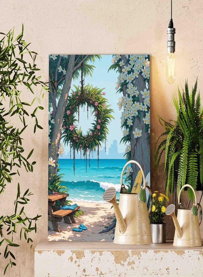 Aihonmin Coastal Beach Paint by Number for Adults Beginner and Kids,Cool surfboards DIY Acrylic Contemporary Painting by Numbers for Kids Beginners 16x20 inch Painting Craft On Canvas Home Decor(without frame) - Image 2
