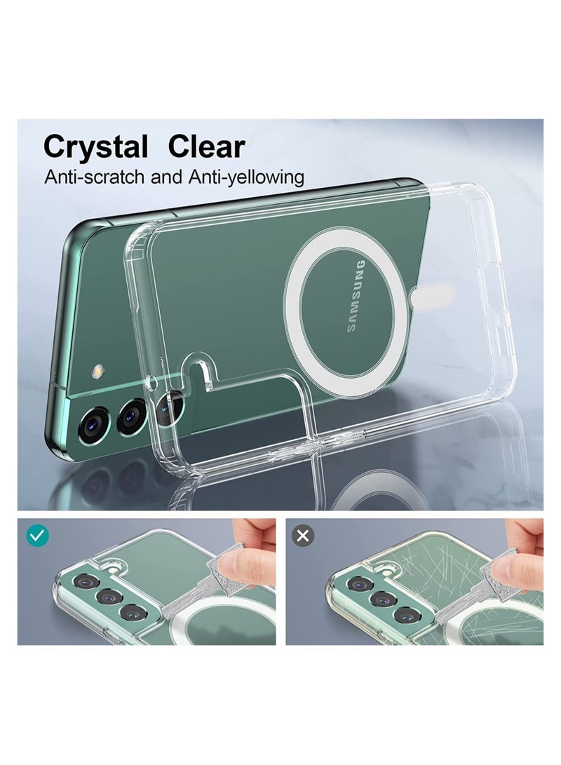 ELTRAZONE Case Compatible with Samsung Galaxy S23 Plus Case, Magnetic Case Shock Absorption Anti-Scratch Slim Thin Hard Back Crystal Cover - Image 4