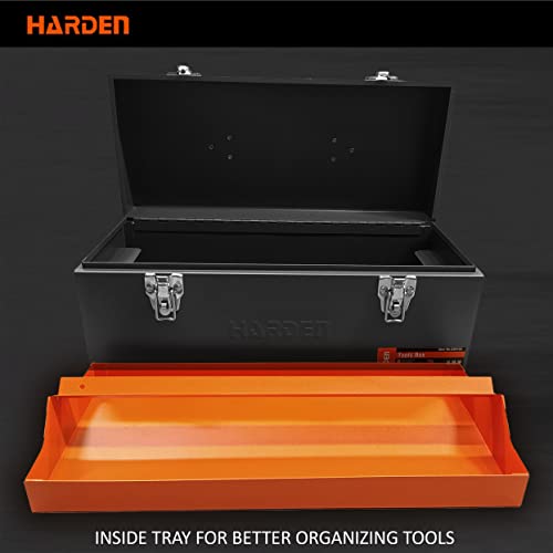 Harden Professional Compact Size Hand-Away Tools Set Box with Electro-Powder Coated Anti-Rust Surface, Reinforced Handles & Heavy-Duty Metal Latch - 520102 - Image 4
