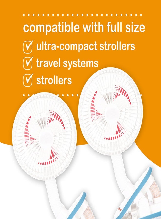 Diono Stroller Fans, Pack of 2 Clip On Baby Safe Stroller Fans with Flexible Neck for Perfect Angle, Universal Fit with Most Strollers - Image 5