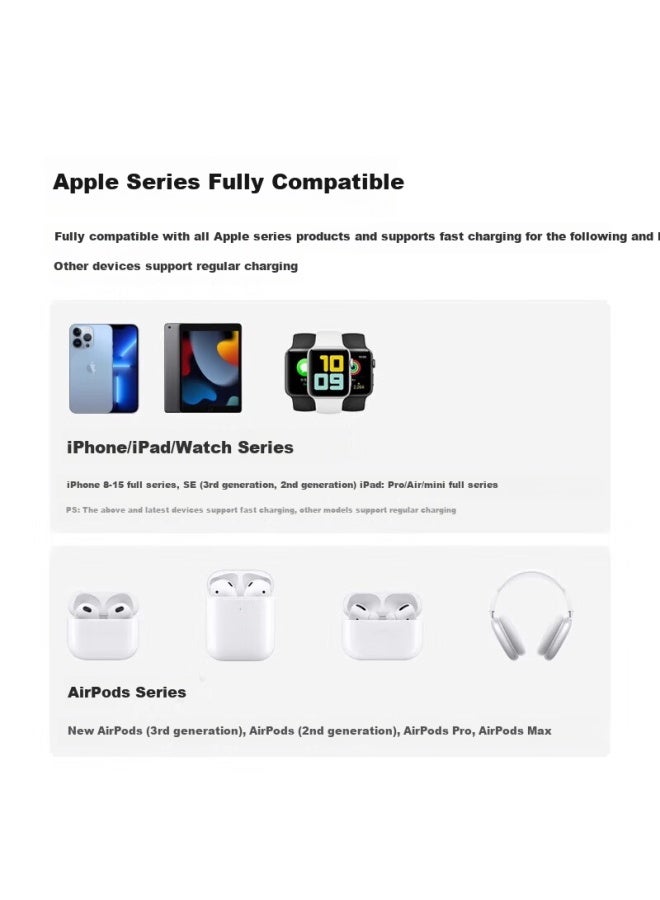 Ten Flashes Tenflash 20w Fast Charger For Apple Watch S10/s9/8/se/7 Smart Watch Iwatch7 Charging Head Iphone16/15 Pd Fast Charge - Image 2