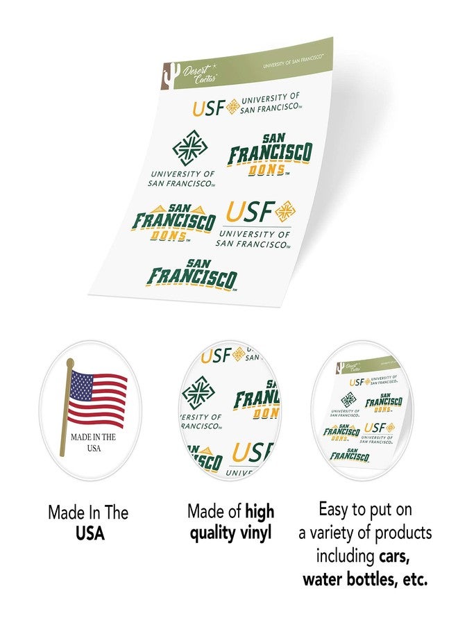 Desert Cactus University of San Francisco Sticker Dons Sticker Vinyl Decals Laptop Water Bottle Car Scrapbook Sheet T2 (Type 2) - Image 5