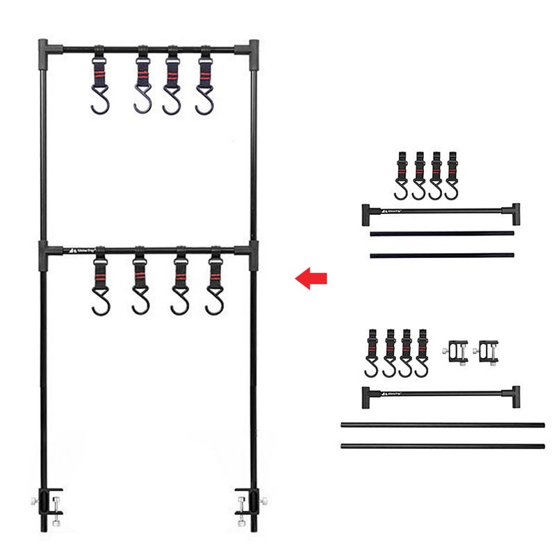 Outdoor Desktop Storage Rack Multifunction Ultralight Aluminum Alloy Desktop Shelf Adjustable Shelf For Picnic Hiking Backpacking Fishing Garden BBQ - Image 4