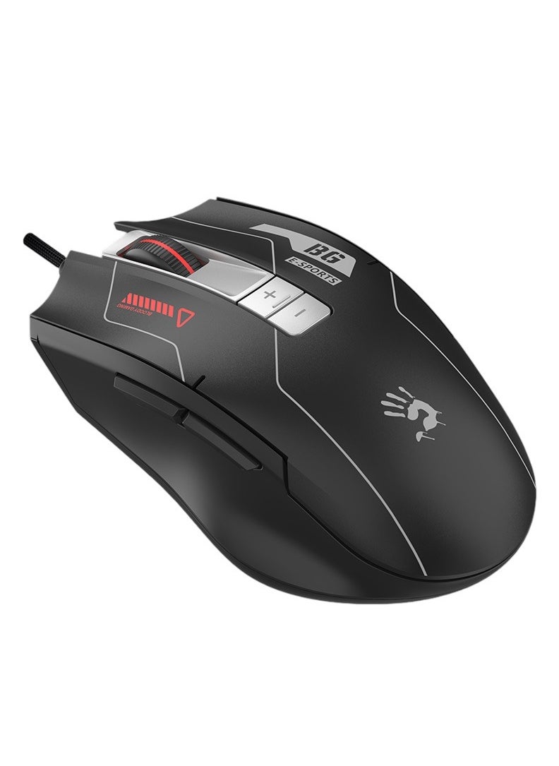 Bloody ES8 ESports Gaming Mouse Lightweight 77g – 7 Programmable Buttons – Honeycomb Shell – PixArt Sensor  (6,000 CPI45 IPS, and 15G acc )  – 1000 Hz Report Rate – 256K onboard memory For Macro –Bloody Esports Software – 7 Gaming Modes | Black  - Image 2