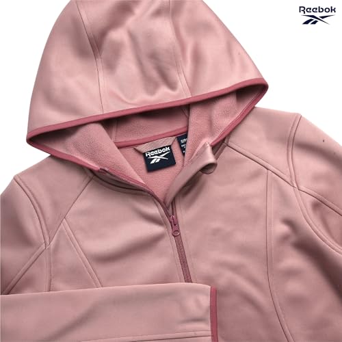 Reebok Womens Softshell Jacket - Lightweight Water & Windproof Warm Hooded Fleece Lined Womens Jacket for Gym Running Hiking, Size Medium, Dusty Rose - Image 5