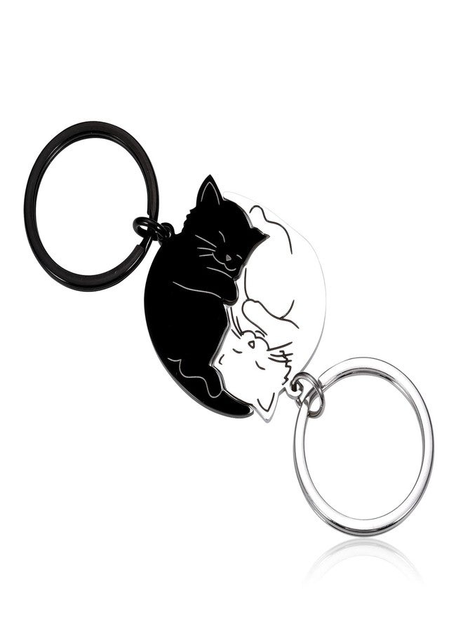 Vanlovemac Couple Gifts Cute Keychain Gifts for Boyfriend Girlfriend Cat Lover Stocking Stuffers for Women Men Matching Keychains for Couples Husband Wife Gift for Xmas Anniversary Valentine’s Day Birthday - Image 1
