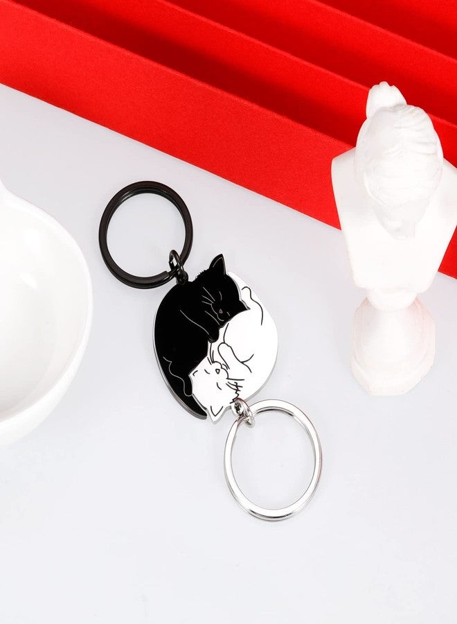 Vanlovemac Couple Gifts Cute Keychain Gifts for Boyfriend Girlfriend Cat Lover Stocking Stuffers for Women Men Matching Keychains for Couples Husband Wife Gift for Xmas Anniversary Valentine’s Day Birthday - Image 2