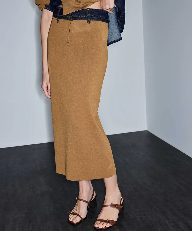 Ipekyol  Belted Combination Skirt for Women | Best Price UAE