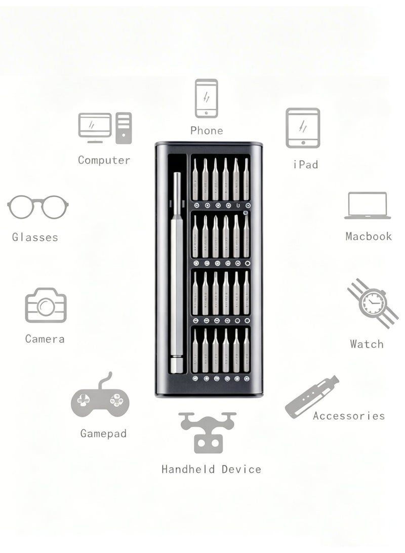 GOLOX 24-in-1 Precision Magnetic Screwdriver Set – Mini Tool Kit for Glasses, Phones, Laptops & DIY Projects & GOLOX 19-Piece Ratchet Screwdriver Set with Quick-Release Handle and Drill Wrench – Suitable for a variety of DIY home repair tasks, includes storage box. Bundle - Image 3
