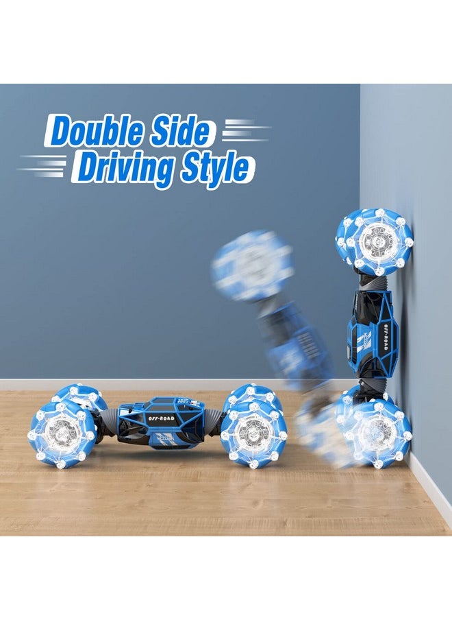 Powerextra Led Gesture Rc Car, 4Wd 2.4Ghz Remote Control Gesture Sensing Car, Double Sided 360° Rotating Transform Off Road Rc Stunt Car With Lights & Dance For 6-12 Year Old Boys & Girls  - Image 5