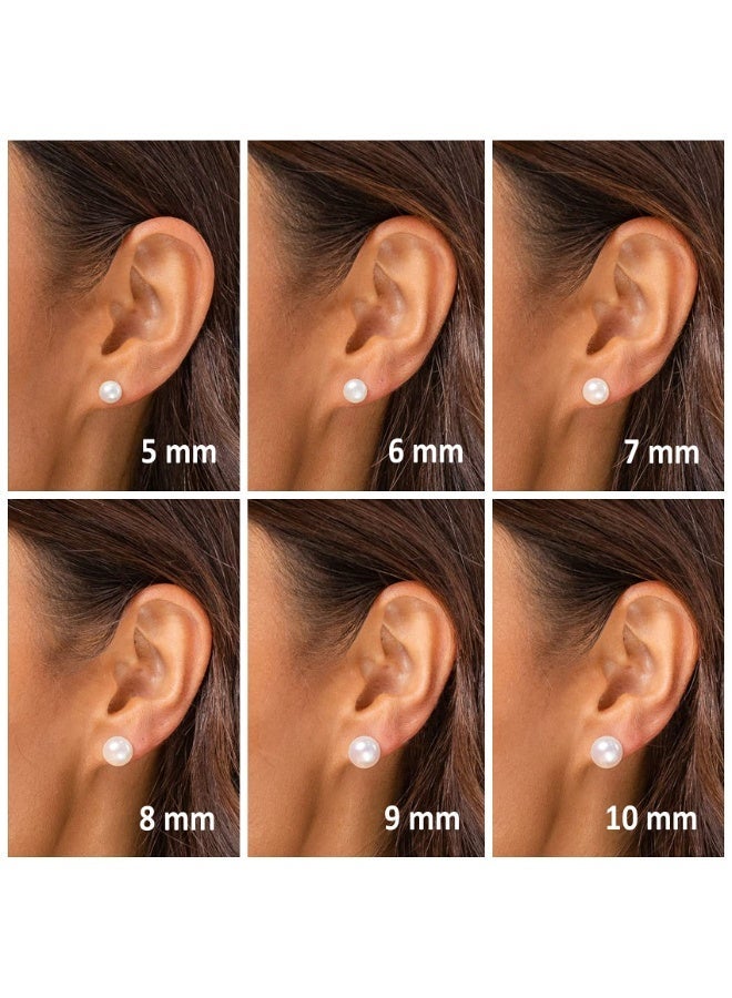 Sterling Silver AAA+ Quality Handpicked Freshwater Cultured Stud Pearl Earrings - Image 2