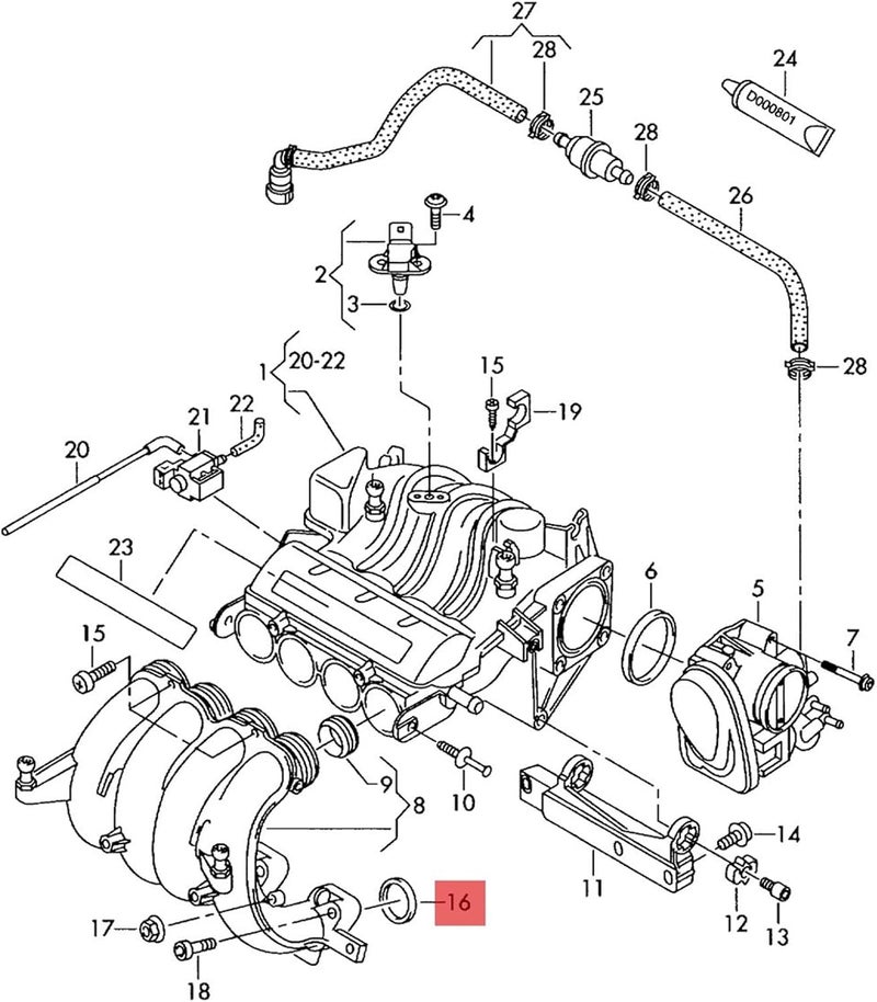Wivplex Engine Intake Manifold Gasket Set - 4 PCS - Image 4
