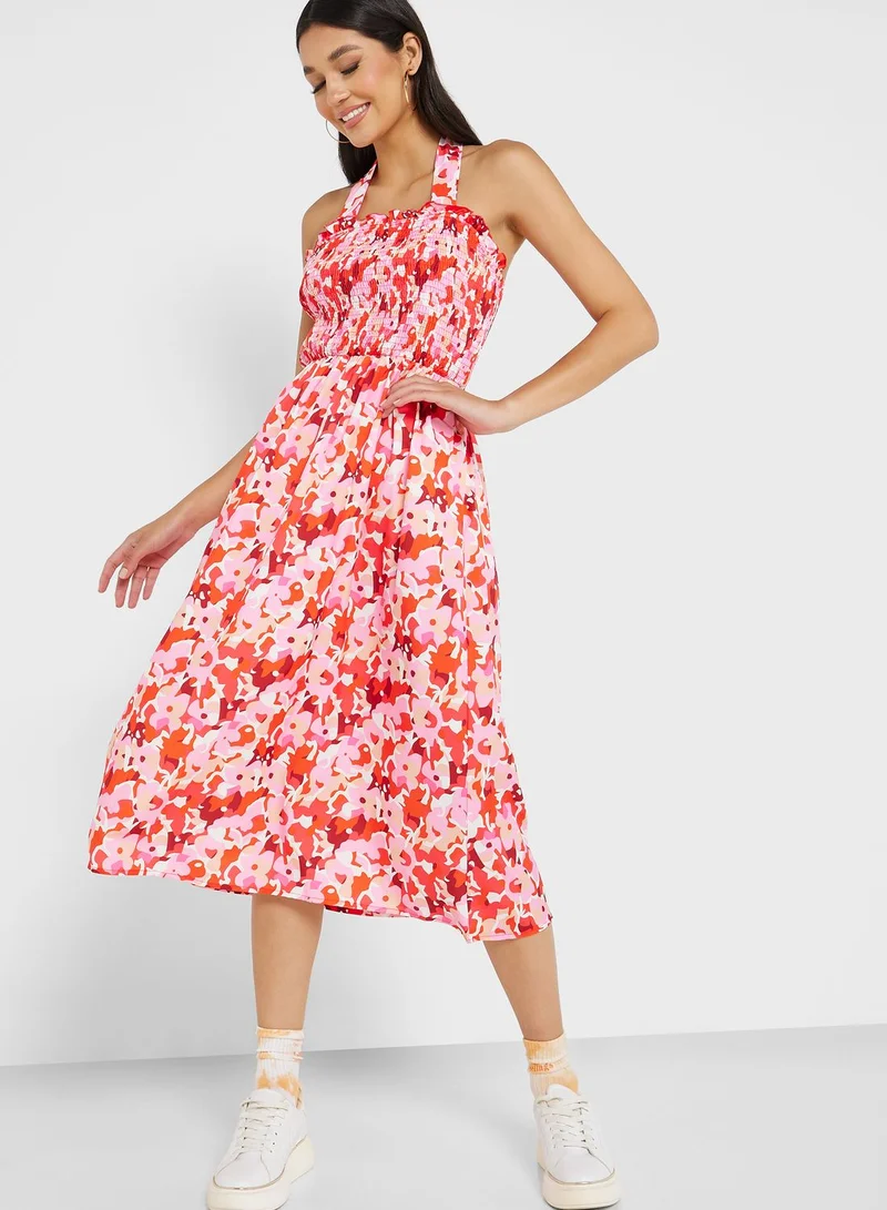 Ginger Strappy Printed Dress