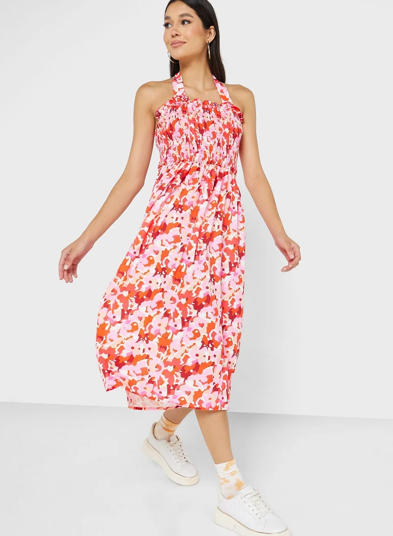 Ginger Strappy Printed Dress
