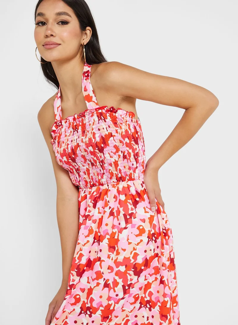 Ginger Strappy Printed Dress