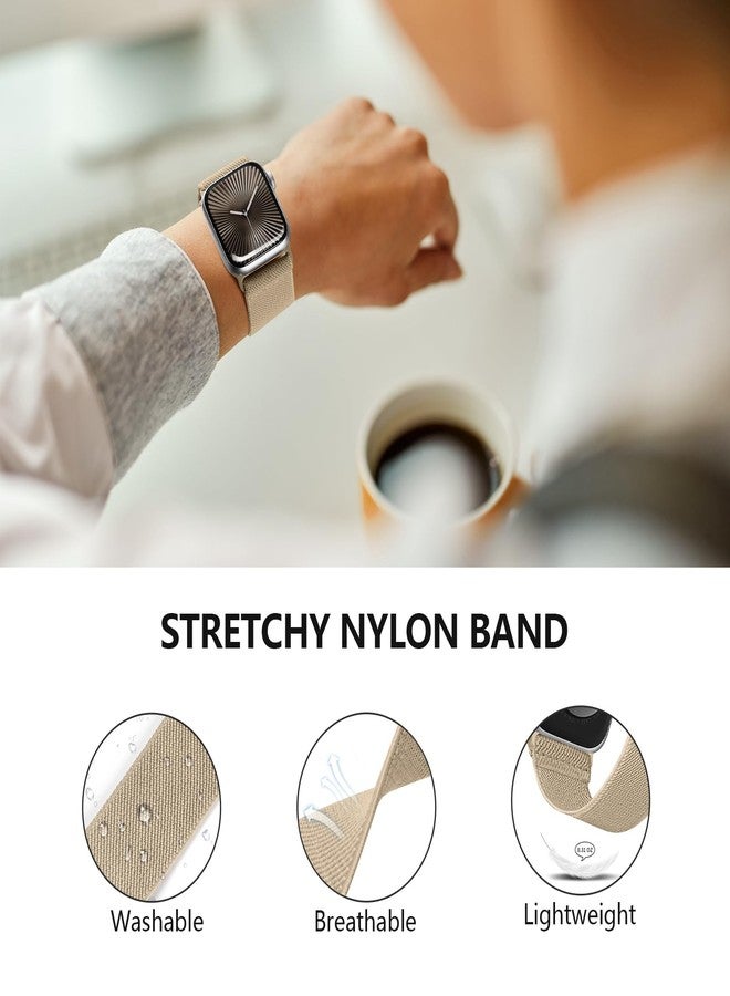 CCnutri 4 Pack Stretchy Nylon Solo Loop Bands Compatible with Apple Watch Band 38mm 40mm 41mm 42mm 44mm 45mm 46mm 49mm, Sport Elastic Wristband Women Men Strap for iWatch Series 11 10 9 8 7 6 5 4 3 SE Ultra - Image 2
