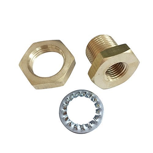 Legines Brass Bulkhead Fitting 1/4" NPT Female Bulk head Pipe Fitting Bulkhead Coupling（3/4-16UNF) 0.98" Male, 15/16" Length (Pack of 2) - Image 3