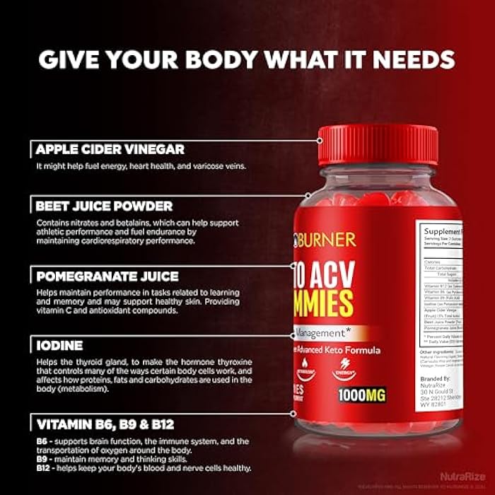 NutraRize Keto Burner Keto ACV Gummies for Weight Loss, All Natural Keto Plus Apple Cider Vinegar Gummy, Advanced Keto Formula, Official Brand Reviews (60 Gummies) - Image 5