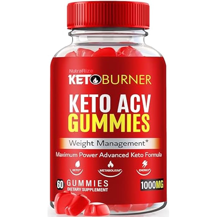 NutraRize Keto Burner Keto ACV Gummies for Weight Loss, All Natural Keto Plus Apple Cider Vinegar Gummy, Advanced Keto Formula, Official Brand Reviews (60 Gummies) - Image 1