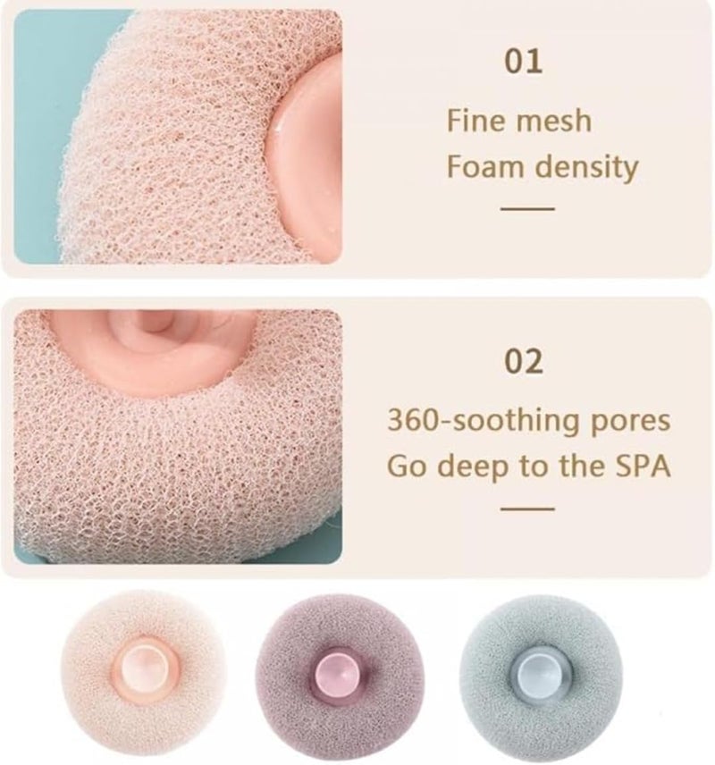 LEDHOLYT Soft Loofah Body Scrubber Sponge - Exfoliating, Cleansing, and Massaging Skin Care Tool for Relaxing Shower Routine - Image 4