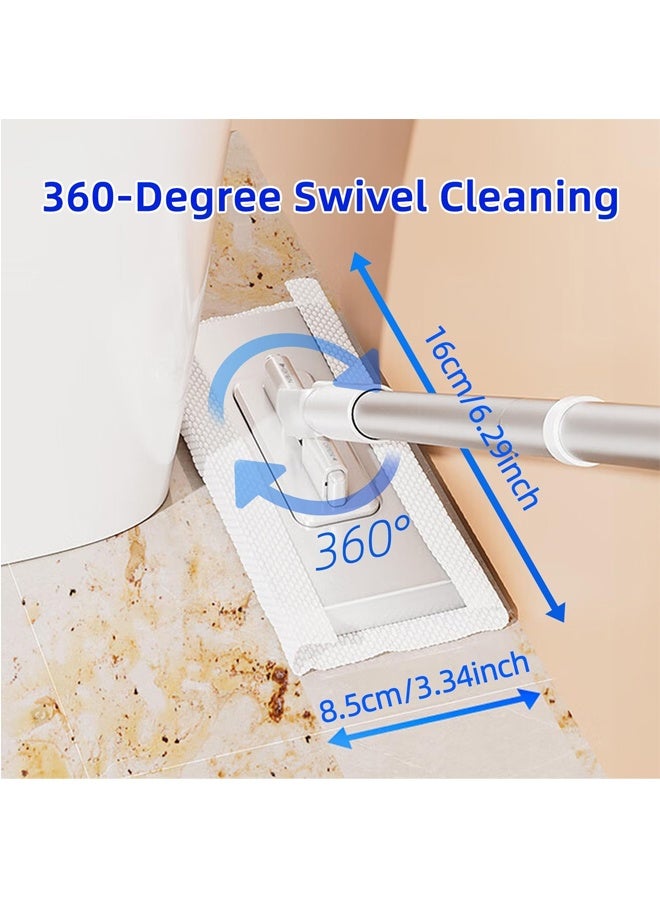 ريوليو ممسحة صغيرة بتبديل القماش تلقائيًا، بدون لمس، متوافقة مع مناديل الوجه، رأس دوّار 360°، أبيض، مناسبة للنوافذ والزوايا والزجاج والجدران - Image 5