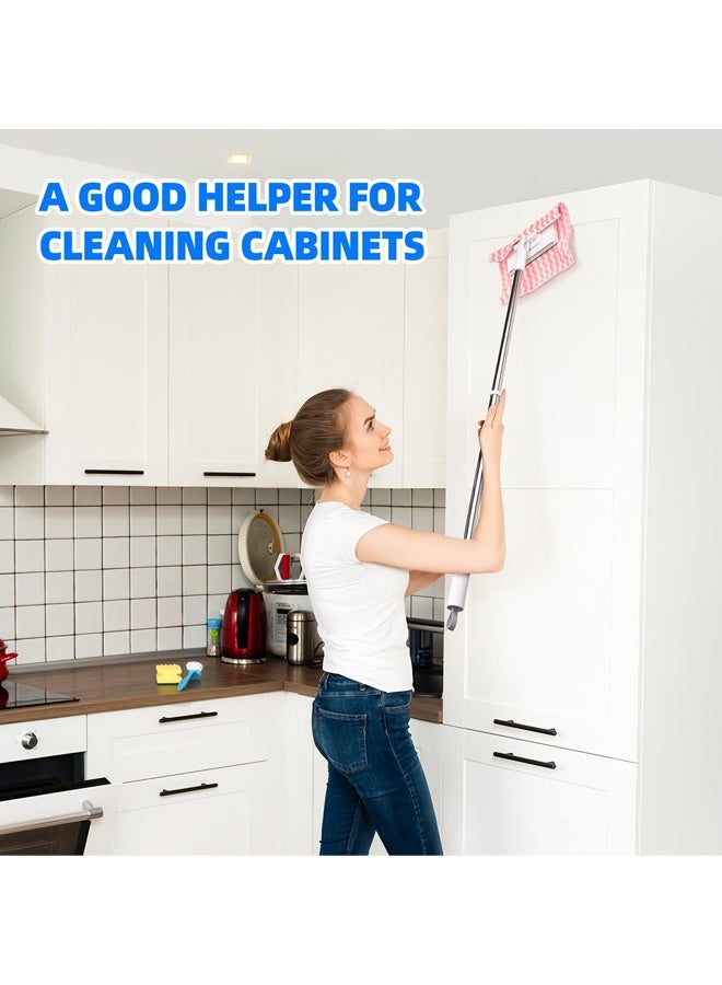 ريوليو ممسحة صغيرة بتبديل القماش تلقائيًا، بدون لمس، متوافقة مع مناديل الوجه، رأس دوّار 360°، أبيض، مناسبة للنوافذ والزوايا والزجاج والجدران - Image 4