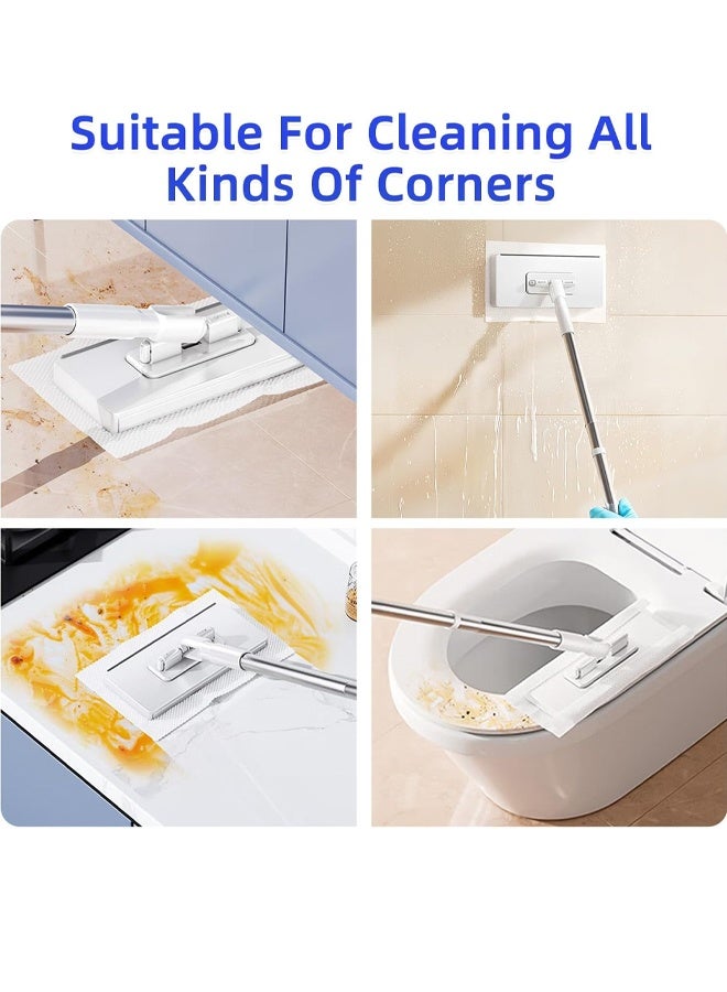 ريوليو ممسحة صغيرة بتبديل القماش تلقائيًا، بدون لمس، متوافقة مع مناديل الوجه، رأس دوّار 360°، أبيض، مناسبة للنوافذ والزوايا والزجاج والجدران - Image 3