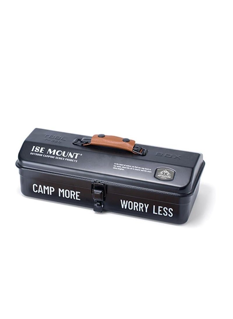 General Outdoor Toolbox with Stickers Sundries Storage Box Camping Portable Portable Metal Storage Box  - Image 1
