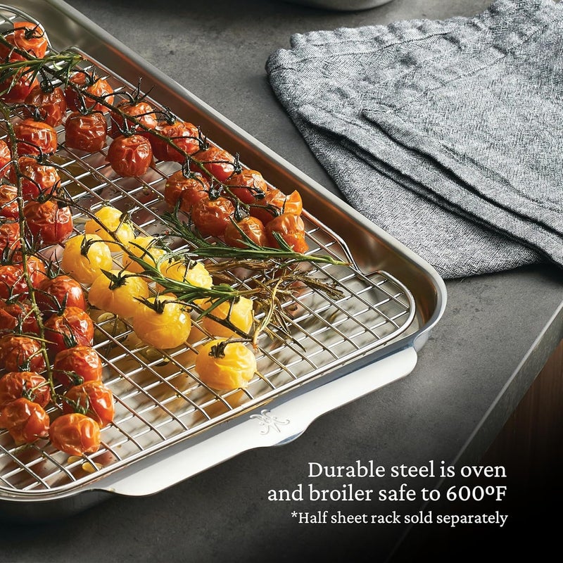 Hestan - OvenBond Collection - 13" x 18" Tri-Ply Clad Stainless Steel Half Sheet Pan - Image 3