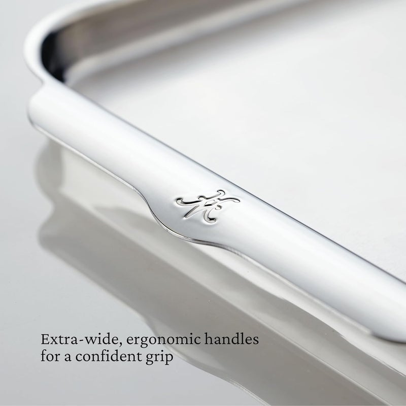 Hestan - OvenBond Collection - 13" x 18" Tri-Ply Clad Stainless Steel Half Sheet Pan - Image 5