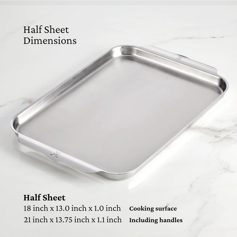 Hestan - OvenBond Collection - 13" x 18" Tri-Ply Clad Stainless Steel Half Sheet Pan - Image 2