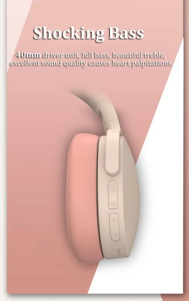 بولهاموبيل Polham Bt 5.1V 300MAH Battery 85DB Long Charging Bluetooth Headset with Microphone, 9d Surround