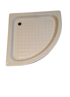HAR & Unex Shower tray for bathroom 70x70x13 cm. curve model - beige color with drain fitting  - Image 1