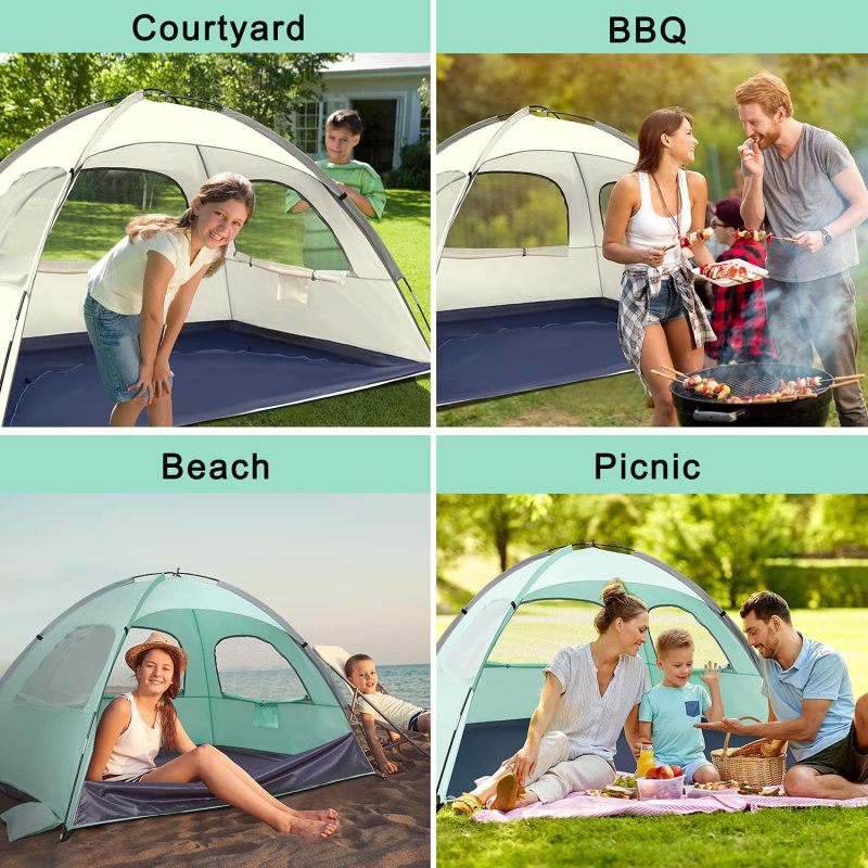 Camping Tent 210*140*115CM Portable Design - Breathable Waterproof Material Family Camping Tent for Outdoor Beach National Park Group Vacations - Image 5
