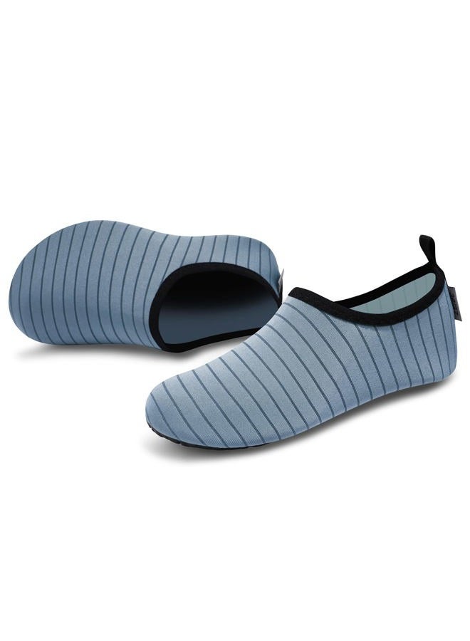 VIFUUR Water Sports Shoes Barefoot Quick-Dry Aqua Yoga Socks Slip-on for Men Women, Grey, 9-10 Women/7.5-8.5 Men - Image 5