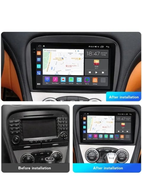 Android Screen For Mercedes SL R230 SL350 SL500 SL55 SL600 SL65 2001-2007 4GB RAM Support Apple Carplay Android Auto Wireless SIM Card Support Fast Interface AHD Camera Included DSP USB Bluetooth