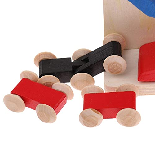 Neotea Toddler Wooden Race Track Car Ramp Toys for 1 to 2-Year-Old Baby Motor Skills Race Tracks Car Ramp Vehicle Playsets Slippery Cars Toy for Kid Durable & Safe Toy for Ages 3+ (12 X 4.5 in) - Image 4