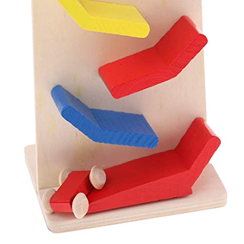 Neotea Toddler Wooden Race Track Car Ramp Toys for 1 to 2-Year-Old Baby Motor Skills Race Tracks Car Ramp Vehicle Playsets Slippery Cars Toy for Kid Durable & Safe Toy for Ages 3+ (12 X 4.5 in) - Image 5