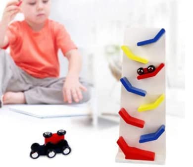 Neotea Toddler Wooden Race Track Car Ramp Toys for 1 to 2-Year-Old Baby Motor Skills Race Tracks Car Ramp Vehicle Playsets Slippery Cars Toy for Kid Durable & Safe Toy for Ages 3+ (12 X 4.5 in) - Image 2