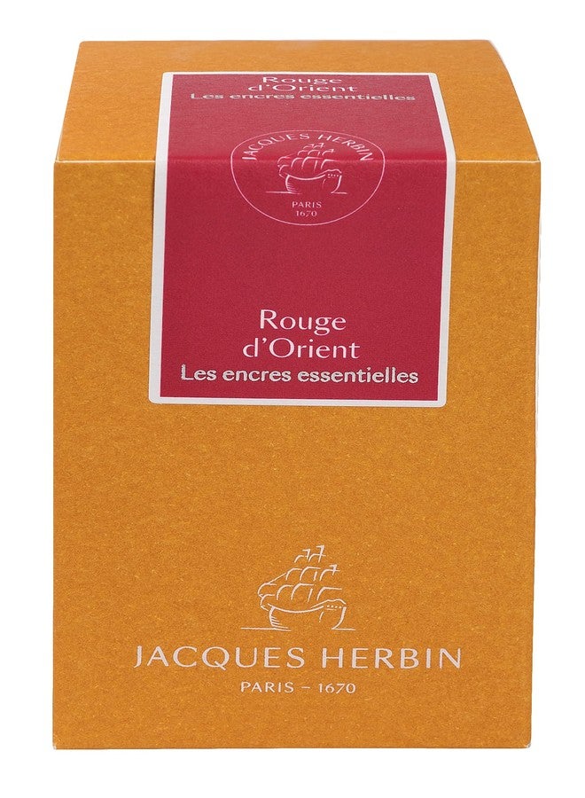 Jacques Herbin Essentielles Ink Bottle (Rouge d'Orient - 50 ML) 13169JT - Image 3