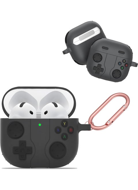 Cute Case Compatible with AirPods 4 with Active Noise Cancellation with Keychain, Cartoon Anime Game Console Funny Soft Silicone Shockproof Wireless Charging Case