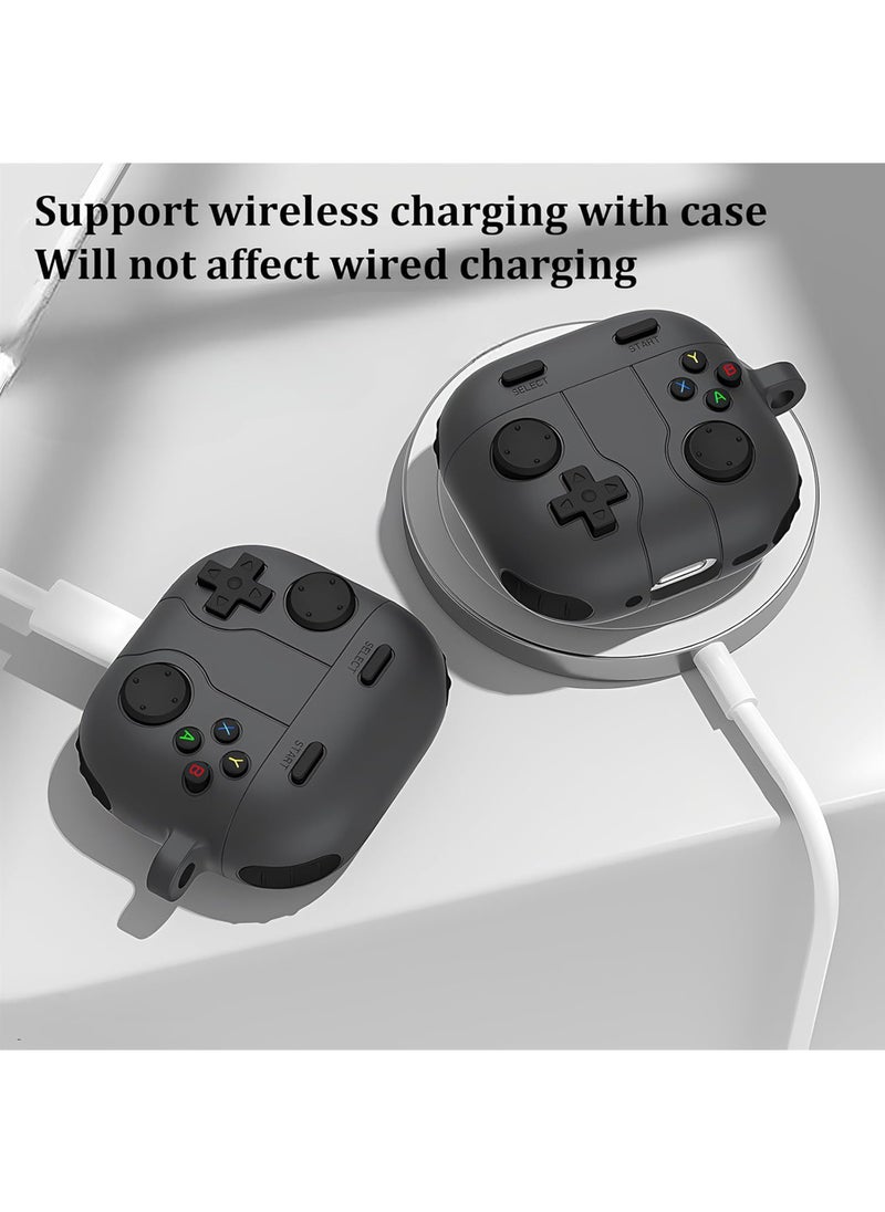 Rock Pow Cute Case Compatible with AirPods 4 with Active Noise Cancellation with Keychain, Cartoon Anime Game Console Funny Soft Silicone Shockproof Wireless Charging Case  - Image 4