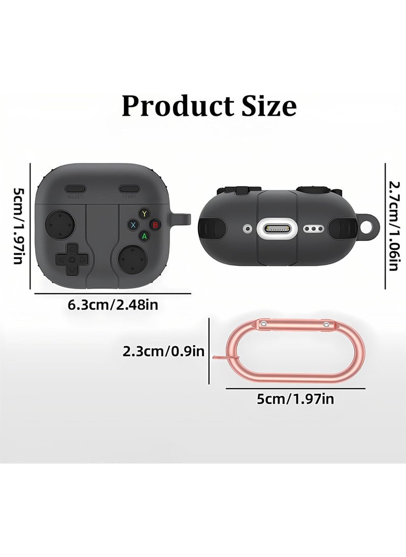 Cute Case Compatible with AirPods 4 with Active Noise Cancellation with Keychain, Cartoon Anime Game Console Funny Soft Silicone Shockproof Wireless Charging Case