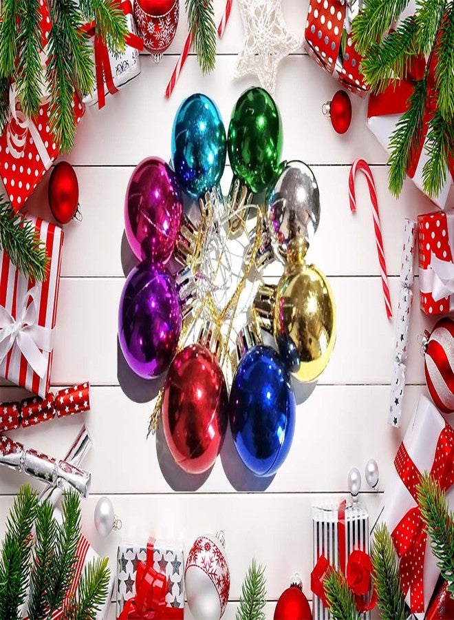 HQM 24 Pack Multicolor Mini Ball Ornaments Balls Set of 8 Color Miniature Rustic Ornaments Mini Christmas Tree Deco for Small Trees 1.2 inche - Image 3