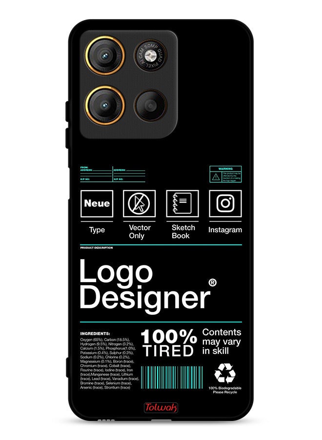 Tolwak Motorola Moto G15 Protective Case Cover Logo Designer Sticker