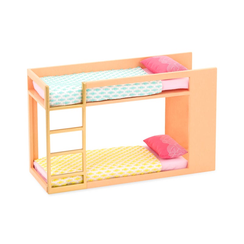 Lori Bunk Bed Set for Mini Dolls Bedroom Furniture for 6Inch Dolls Dollhouse Accessories 3 Years Urban Chic Bunk Bed - Image 4